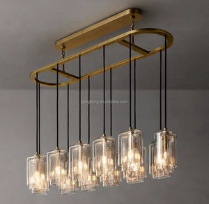 Lampadario in Vetro di Design Americano, Semplice e Unico per Soggiorno, Sala da Pranzo, Isola della Cucina, Lampadario Lineare Lungo in Vetro - Product Image 5