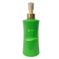 Gel en plastique personnalisé de 300ml shampooing lotion savon liquide bouteille de taille ronde carrée unique pompe emballage de voyage vert transparent