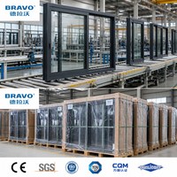 Ventana Corredera Moderna BRAVO DY80 con Marco de Aluminio, Diseño Plegable y Resistente al Viento para Ventanas de 47.5'*35.5'