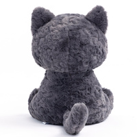 Coussin d'oreiller de chat noir personnalisé de haute qualité mignon unisexe animal doux jouet en peluche PP coton remplissage fabriqué de bonnes normes
