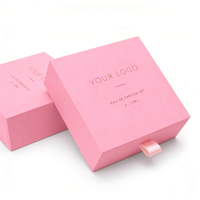 Meilleures ventes - Emballage en papier personnalisé pour parfum - Boîte à tiroir coulissant avec ruban - Coffret d'échantillons de parfum - Impression personnalisée - Fabrication OEM