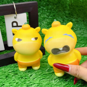 Figurine de Capybara Jaune Squishy, Jouet Anti-Stress à Rebond Lent pour Enfants de 2 à 4 Ans, Unisexe, en Matériau TPE - Product Image 4