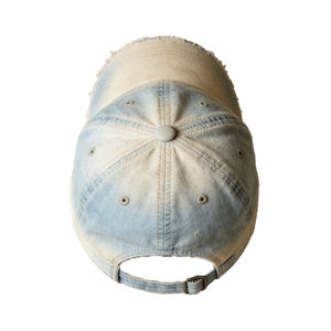 Gorra de Papá de Algodón con Bordado Desgastado, Gorra de Papá de 6 Paneles, Gorra de Papá Personalizada con Correa Ajustable, Gorra de Papá Bordada de Algodón Reciclado - Product Image 4