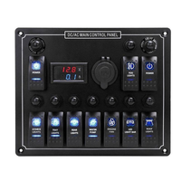 Panneau de commutation 12-24V pour voiture, yacht, bus, panneau combiné 10 interrupteurs, modification générale 12V, facile à installer