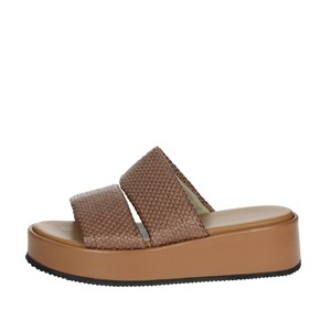 Ciabatte marrone 87 v6 con motivo a pois tacco alto spicchi 3-8cm opzioni di altezza formale in pizzo suola in PU alta moda - Product Image 1
