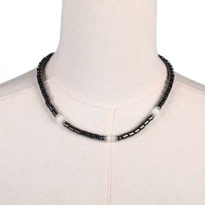 Collana a Catena Ematite Con <span class=keywords><strong>Terapia</strong></span> Magnetic Per <span class=keywords><strong>La</strong></span> Guarigione Perline Di Gioielli Perlacei Diamante Hip Hop Collar Cadena - Product Image 4