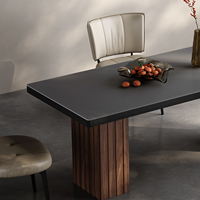 Ensemble de table et de chaises à manger en verre carré italien, design moderne minimaliste pour la maison et l'hôtel
