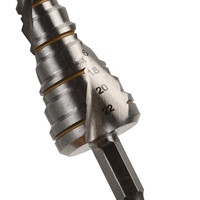 Foret étagé HSS personnalisé de 4 à 22 mm pour le perçage de trous dans le métal, l'acier inoxydable, l'aluminium, le plastique et le bois. Tige hexagonale de 1/4 pouce