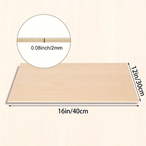 Abd depo 2 mm kontrplak levhalar 12X16 inç Basswood levhalar için lazer kesim DIY Model zanaat oyuncaklar - Product Image 4