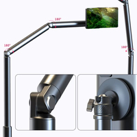 Support de sol universel réglable à bras long flexible |   360 °   Support rotatif pour moniteur et tablette (usage hospitalier/à domicile/en salle de sport)