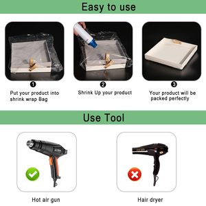 7x10 Shrink Wrap Bags 300Pcs Clear Pof Heat Shrink Film For <b>Shampoo</b> Baskets Diy Projects - Product Image 6