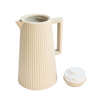 Nuevo Termo Portátil de Plástico sin BPA de 0.65L/1L, Tetera, Cafetera al Vacío con Revestimiento de Vidrio, Forma de Diamante, Frasco de Doble Pared