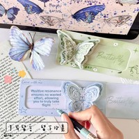 Carte de vœux 3D papillon dégradé style Ins, faite main, personnalisable, cadeau commémoratif, mini-carte créative