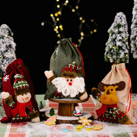 Nouveau design de cadeau de décoration de Noël mignon cerf sacs-cadeaux renne en peluche elfe en peluche père noël jouets jack poupée