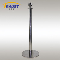 Traust Gold VIP Red Carpet Events Crowd Control Stütze Metall pfostens tangen Samts eil barriere Edelstahl kugel oberteil 955mm