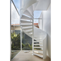 Escalier en spirale pour Villa, extérieur, intérieur, couleur noire, Design d'escalier en fer forgé