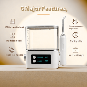 Irrigador Bucal Eléctrico Portátil Recargable Inalámbrico con Logotipo Personalizado, Tanque de 1000 ml, Resistente al Agua IPX7, 10 Niveles de Presión, 6 - Product Image 2