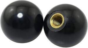 Pegangan pegangan bulat masukkan kuningan/tombol benang galvanis pegangan plastik dapat disesuaikan kenop penjepit bola bakelite - Product Image 4