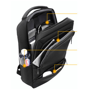 Mochila para Portátil Negra Impermeable Personalizada, Bolsas Escolares Oxford con Logotipo Personalizado, Mochila para Portátil Promocional con USB - Product Image 2