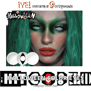 Lentilles de contact fantaisie blanches effrayantes pour <span class=keywords><strong>déguisement</strong></span> d'Halloween, 40 % d'eau - Product Image 2