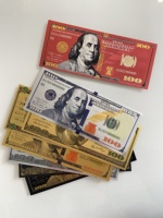 Billet de banque US en feuille d'or, étanche, USD 100, 1 000 000, cadeau de collection, cadeau commémoratif, billet de banque en feuille d'or Dollar