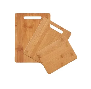 Bamboo factory direct sale bamboo Cutting Board Set for Kitchen Meat, Vegetables, Fruits, Cheese with Handle