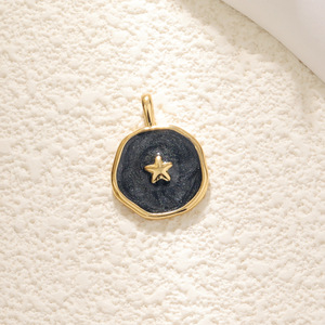 Premium Black Love Collar Zircon Drop Oil Leopard <span class=keywords><strong>Print</strong></span> Peach Heart Colgante Black Agate Irregular - Product Image 3