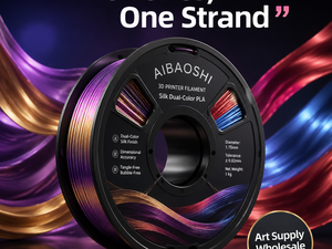 ไส้พิมพ์ 3 มิติ Aibaoshi Silk Dual-Color PLA ขนาด 1.75 มม. แบบไล่สีสองเฉด สำหรับงานศิลปะ ใช้งานร่วมกับ Bambu Lab และ Creality ได้ - Product Image 1