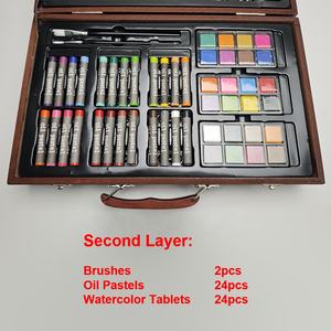 AUREUO 140 en 1 Crayons Pastels à l'huile Crayons <span class=keywords><strong>de</strong></span> <span class=keywords><strong>couleur</strong></span> Comprimés d'aquarelle Ensemble <span class=keywords><strong>de</strong></span> peinture d'artiste <span class=keywords><strong>de</strong></span> haute qualité - Product Image 5