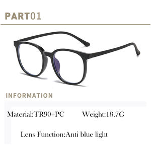 Nuovi occhiali occhiali da vista occhiali da vista da uomo Anti blu luce occhiali tr90 luce occhiali da vista montature per occhiali con Logo personalizzato - Product Image 4