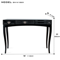 Console moderne pour entrée, salon ou couloir, avec tiroirs artisanaux, poignées en laiton et accents miroir