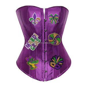 HLC Nouveau Corset Bustier en Satin Grande Taille pour Femme, Idéal pour la Mariée ou la Décoration <span class=keywords><strong>de</strong></span> Défilé <span class=keywords><strong>de</strong></span> Mardi Gras DIY - Product Image 1