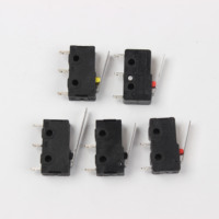 Micro-interrupteur à bouton SPST/SPDT NO NC 5A 10A 250V sans levier, mini-interrupteur miniature avec borne de soudure/PCB