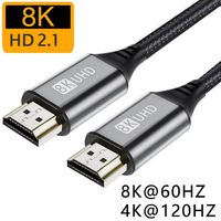 4K Fiber AOC Kablo, 2.0 Kablo için 48Gbps Yüksek Hızlı 8K/60Hz Altın Kaplama, TV Projektör Set Üstü Kutusu DVD Oynatıcı Bilgisayar 5M