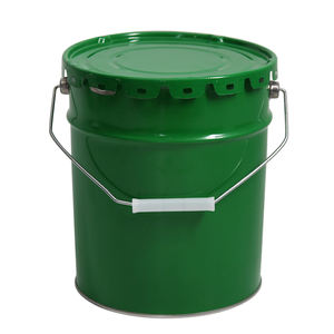 Seau rond en étain de 20 litres avec couvercle conçu pour l'impression - Product Image 2