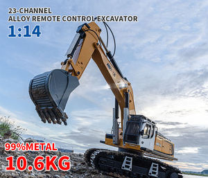 Escavatore RC in Metallo Huina 1599 <span class=keywords><strong>Scala</strong></span> <span class=keywords><strong>1</strong></span>:14 a <span class=keywords><strong>24</strong></span> Canali, Camion Giocattolo Elettrico Escavatore Radiocomandato di Simulazione Interamente in Lega - Product Image 6