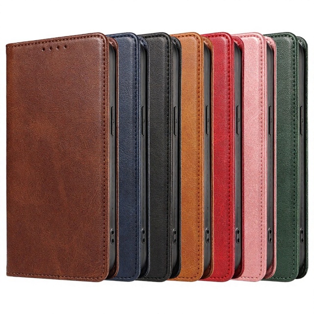 Premium PU Leather Wallet Flip Case for iPhone 14 - Phone Stand Cover with Card Slots, Magnetic Closure & Shockproof