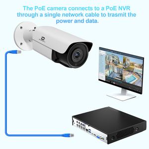 กล้องรักษาความปลอดภัย 8MP กล้อง IP สำหรับการเฝ้าระวังกลางแจ้ง 4K ความละเอียดสูง 30fps ซูม 5 เท่า อินฟราเรดมองเห็นในเวลากลางคืน ระยะ 120 ฟุต ตรวจจับมนุษย์และยานพาหนะ - Product Image 2