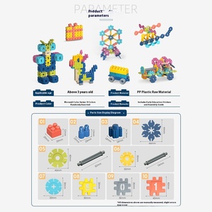 Diy Bullet Building Block Sets Kids Plastic Rocket Storage Jar Asamblea Educación Apilamiento Juguetes - Product Image 4