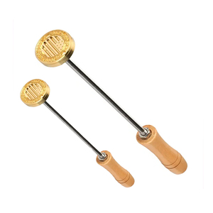 Logo personnalisé long manche estampage à chaud pain marque Burger timbre cuir laiton timbre - Product Image 1