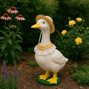 Ensemble chapeau de paille et bavoir en dentelle pour animaux de compagnie, pour chiens, chats, canards, <span class=keywords><strong>oies</strong></span>, décoration, bandana pour animaux, déguisement d'oie de porche, accessoire de décoration - Product Image 5