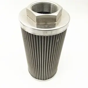 Cartucho de filtro de acero inoxidable para filtración de líquido químico, para agua y aceite, 1, 5, 10, 20, 25, 50 micras, SUS 304, 316, 316L, SS