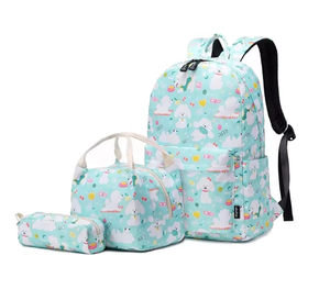 תיק גב הספר מותאם אישית תיק ילדת תיק ילדת עיפרון בנות להגדיר עמיד למים קריקטורה בית ספר שקיות צהריים גב 3 ב 1 - Product Image 1