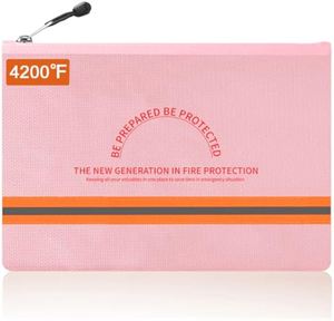 CUSTOM Security Storage <b>Bag</b> with Zipper Closure Waterproof and Fireproof for Cash and Passport Organizer Filing - Product Image 2