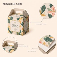 Maßgefertigte Duftkerzen-Boxen Großhandel Kraftpapier Geschenkverpackung Einfach Bequem zu Tragen Mit Festem Griff