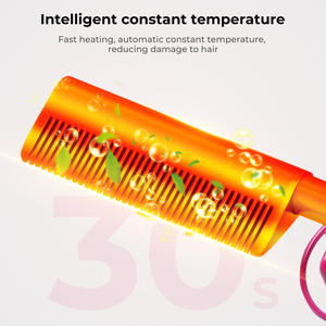 <span class=keywords><strong>Cepillo</strong></span> <span class=keywords><strong>Alisador</strong></span> de Cabello Anti-Quemaduras con Diseño Seguro para Proteger <span class=keywords><strong>el</strong></span> Cuero Cabelludo y las Manos, Agarre Cómodo para una Operación Fácil - Product Image 4