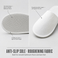 Chaussons jetables OEM ODM pour hôtels et compagnies aériennes, unisexes, pour adultes, confortables, antidérapants, à bout fermé, blancs, pour spa