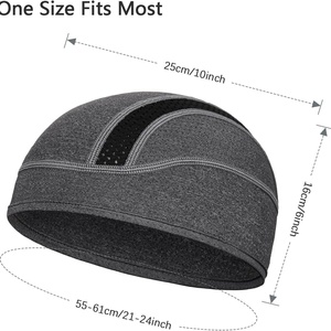 Skull Cap Helmet Liner Beanie Winter Sports 100% Cotton Cooling Mesh Cycling Fishing Running Hat Custom Logo Outdoor Men Women - Product Image 5