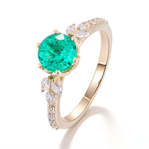 Anillo de Compromiso de <span class=keywords><strong>Diamante</strong></span> Cultivado en Laboratorio y Oro para Mujer, Anillo de Boda, Elegante y Moderno, Estilo Europeo Americano, Venta al por Mayor de Fábrica - Product Image 5