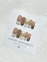 Vente en gros de faux ongles en acrylique peints à la main, design personnalisé, faits à la main pour les doigts